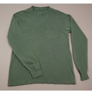 Comfort Colors Olive Green Long Sleeved Pocket Tee - Size‎ M